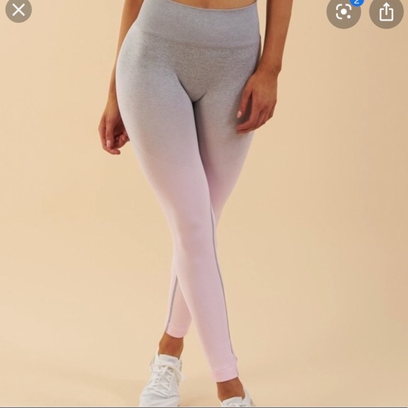 Gymshark pink and grey ombré leggings - Picture 1 of 3